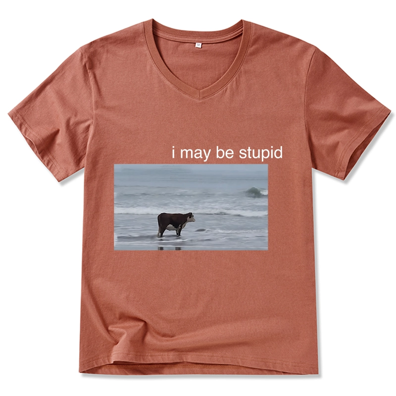 Tokyo-Tiger Foolish Cow V-Neck Classic T-Shirt