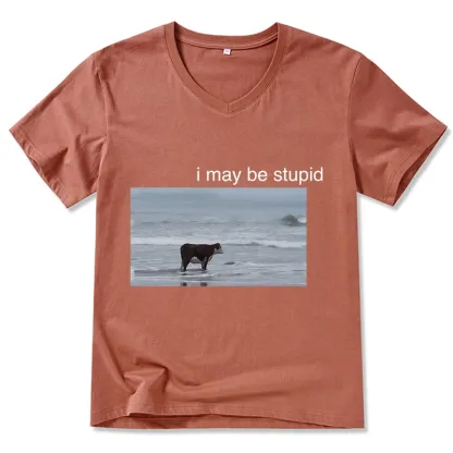 Tokyo-Tiger Foolish Cow V-Neck Classic T-Shirt