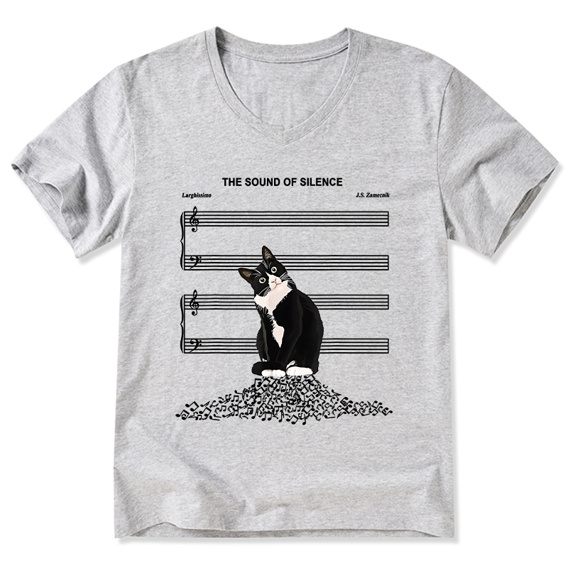 Tokyo-Tiger The Sound Of Silence Cow V-Neck Classic T-Shirt