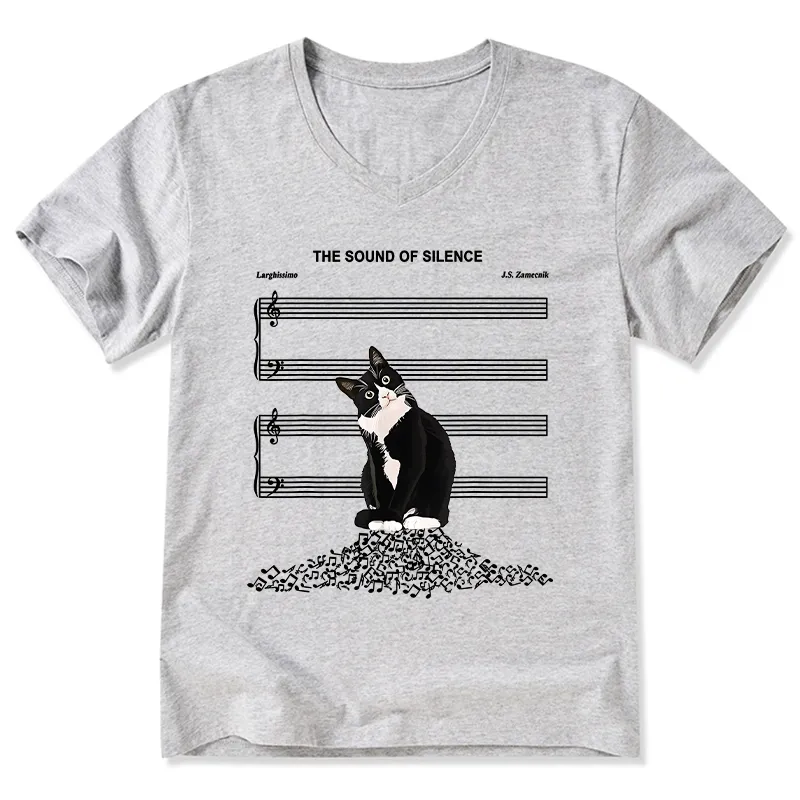 Tokyo-Tiger The Sound Of Silence Cow V-Neck Classic T-Shirt