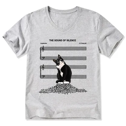 Tokyo-Tiger The Sound Of Silence Cow V-Neck Classic T-Shirt