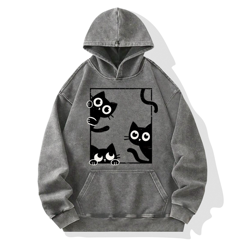Tokyo-Tiger Looking At Your Cats Washed Hoodie