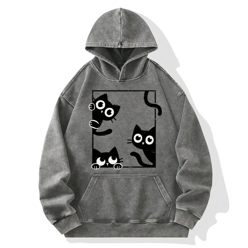Tokyo-Tiger Looking At Your Cats Washed Hoodie