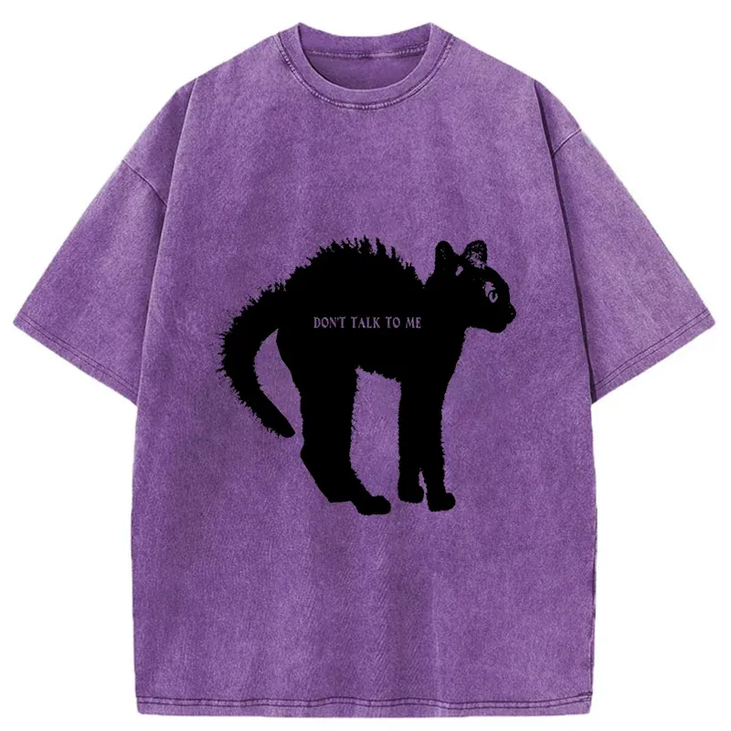 Tokyo-Tiger Frightened Cat Washed T-Shirt