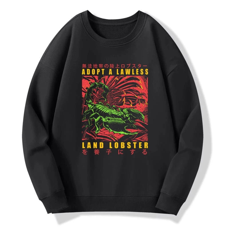 Tokyo-Tiger Adopting A Land Lobster Japanese Sweatshirt