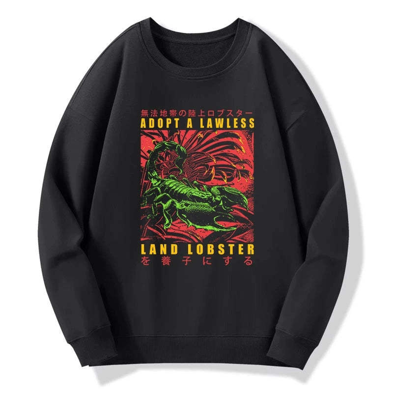 Tokyo-Tiger Adopting A Land Lobster Japanese Sweatshirt