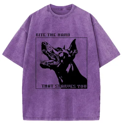 Tokyo-Tiger Rebellious Dog Meme Washed T-Shirt