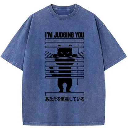 Tokyo-Tiger I'm Judging You Washed T-Shirt