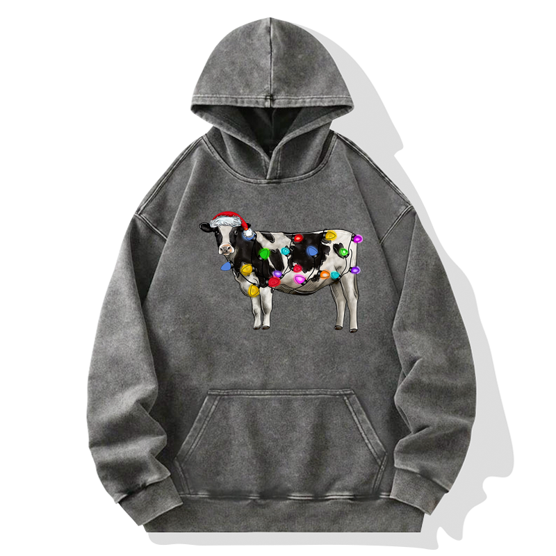 Tokyo-Tiger Christmas Cow Washed Hoodie