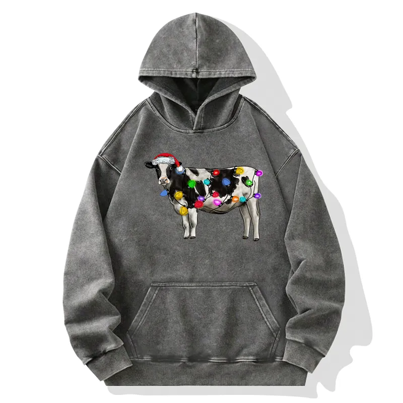 Tokyo-Tiger Christmas Cow Washed Hoodie
