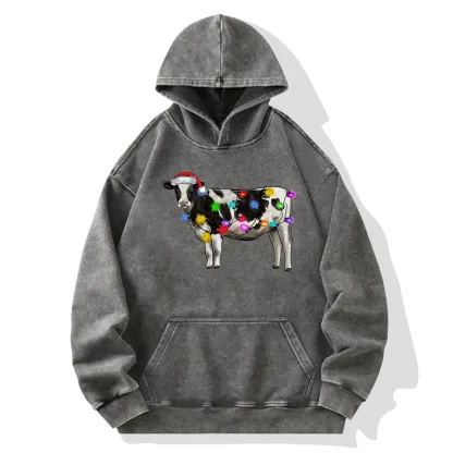 Tokyo-Tiger Christmas Cow Washed Hoodie