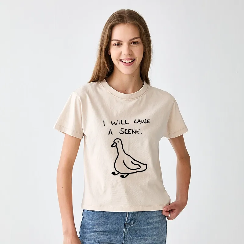 Tokyo-Tiger Stupid Goose Funny Japan Retro Women's Washed T-shirt