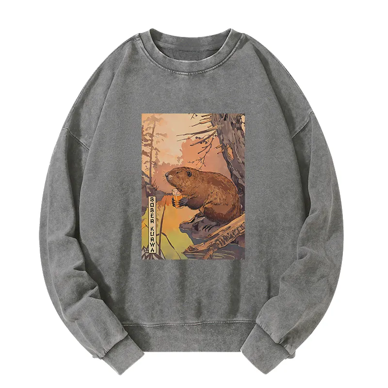 Tokyo-Tiger Beaver By The River Washed Sweatshirt