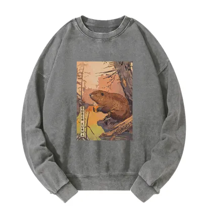 Tokyo-Tiger Beaver By The River Washed Sweatshirt