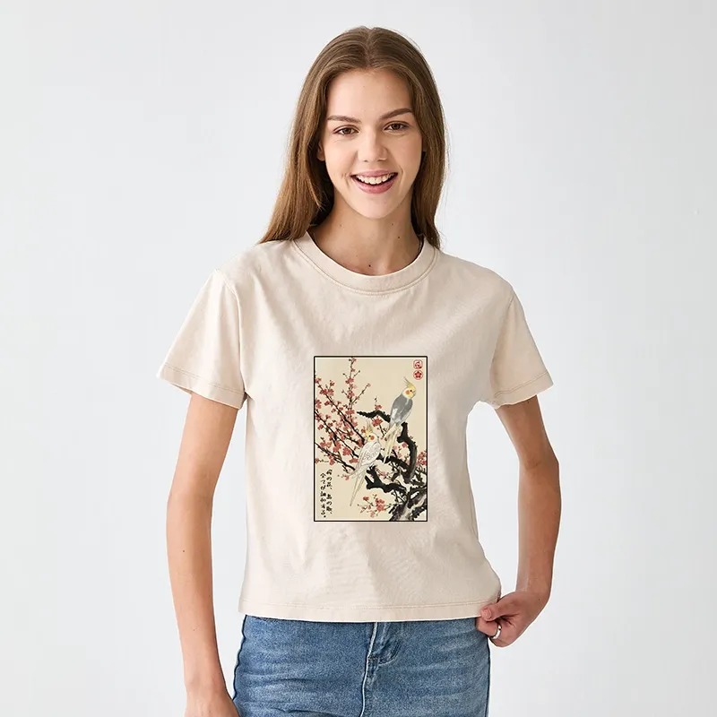 Tokyo-Tiger Whispers of Silent Blossoms Women's Washed T-shirt