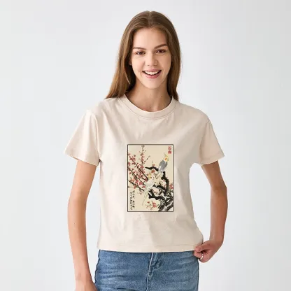 Tokyo-Tiger Whispers of Silent Blossoms Women's Washed T-shirt