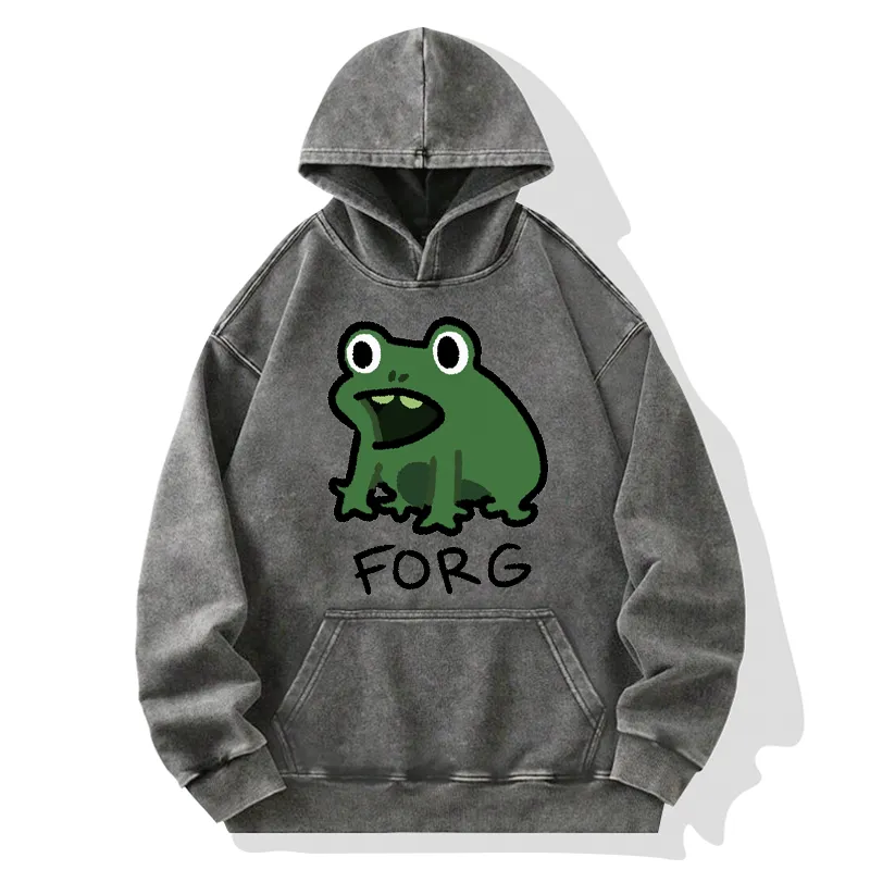 Tokyo-Tiger Funny Forg Japan Washed Hoodie