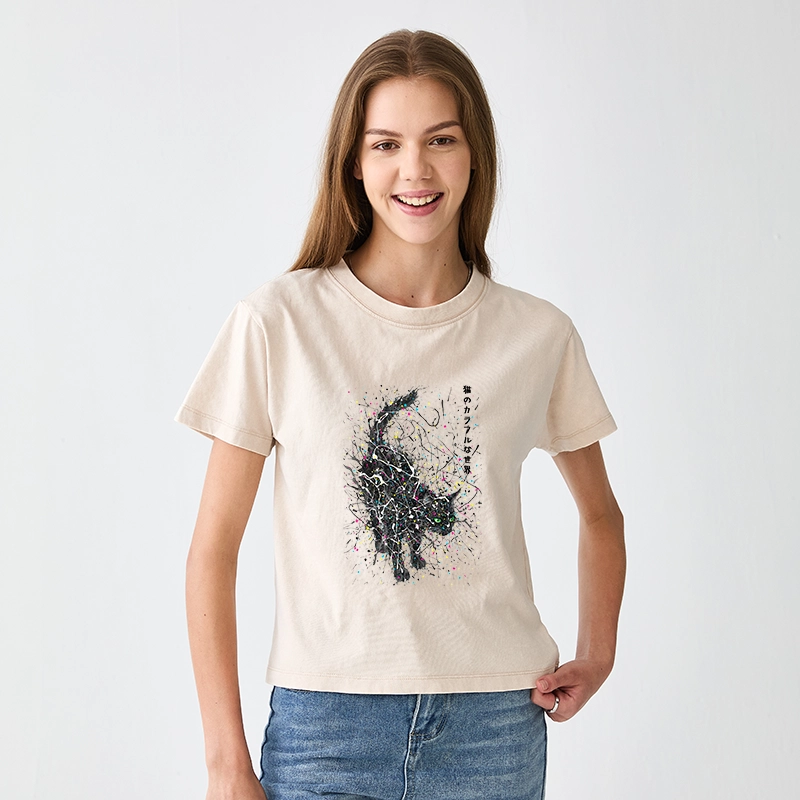 Tokyo-Tiger In The Spectrum Of Cats Women's Washed T-shirt