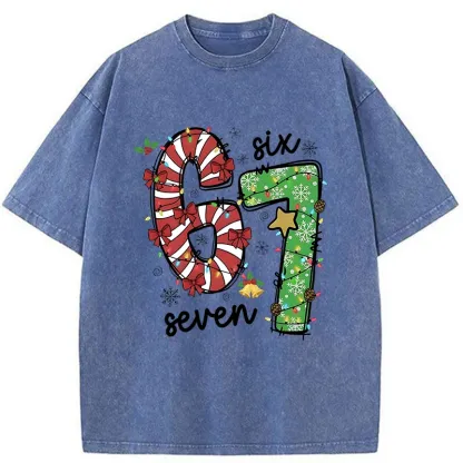 Tokyo-Tiger Six And Seven Funny Washed T-Shirt