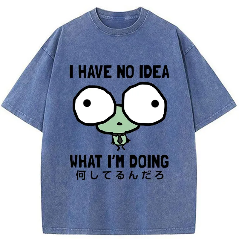 Tokyo-Tiger Silly Frog At Work Washed T-Shirt