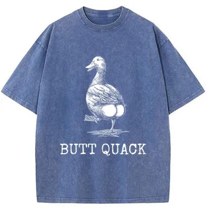 Tokyo-Tiger Butt Crack Funny Washed T-Shirt