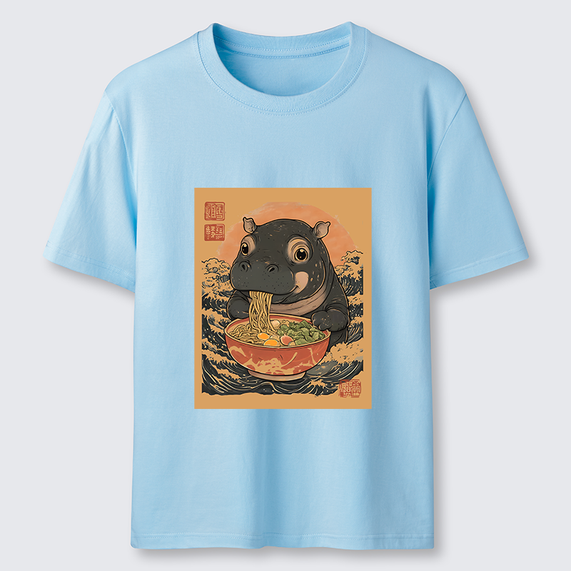Tokyo-Tiger Moo Deng Eat Ramen Classic T-Shirt