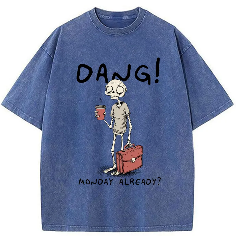 Tokyo-Tiger Workday Of The Skeleton Man Washed T-Shirt