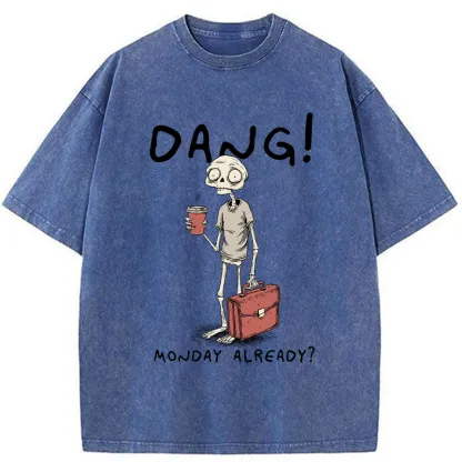 Tokyo-Tiger Workday Of The Skeleton Man Washed T-Shirt