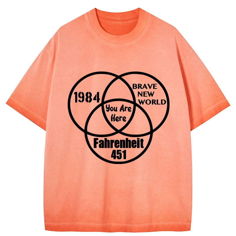 Tokyo-Tiger Multidimensional Thinking And Rebellion Gradient Washed T-Shirt