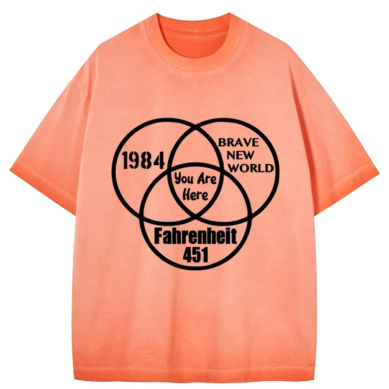 Tokyo-Tiger Multidimensional Thinking And Rebellion Gradient Washed T-Shirt