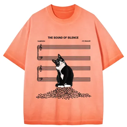 Tokyo-Tiger The Sound Of Silence Gradient Washed T-Shirt