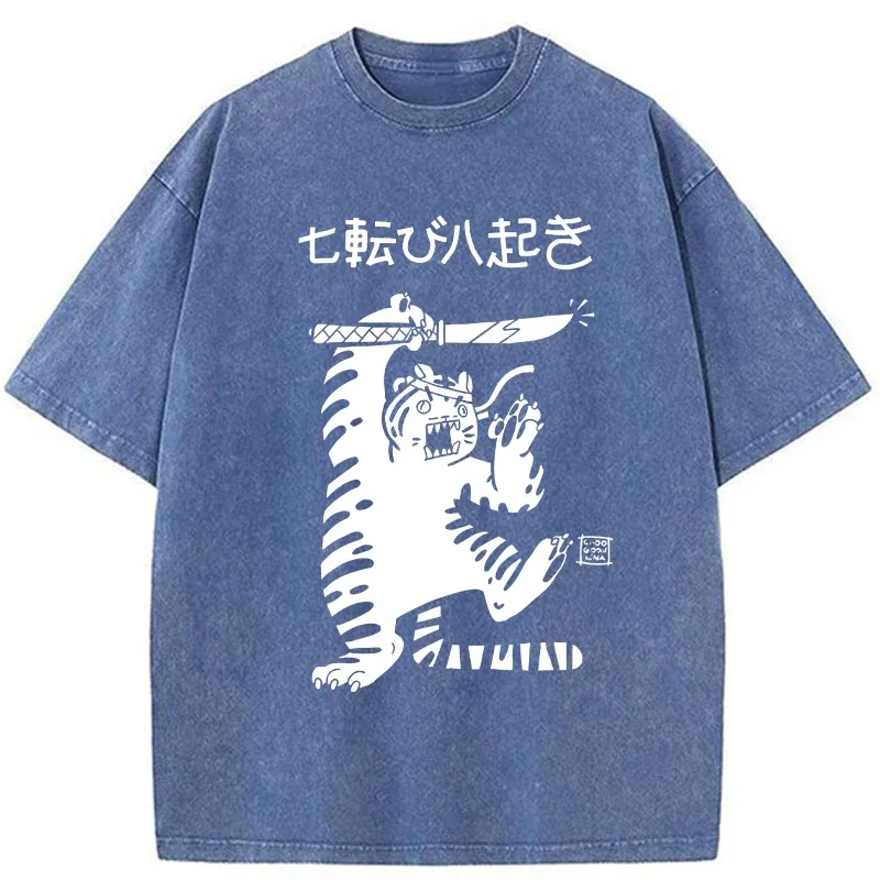 Tokyo-Tiger Tiger Samurai Washed T-Shirt