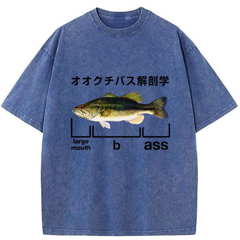 Tokyo-Tiger Largemouth Bass Anatomy Washed T-Shirt