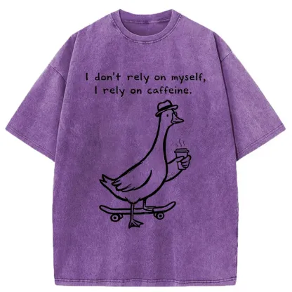 Tokyo-Tiger Goose Depends On Coffee Washed T-Shirt