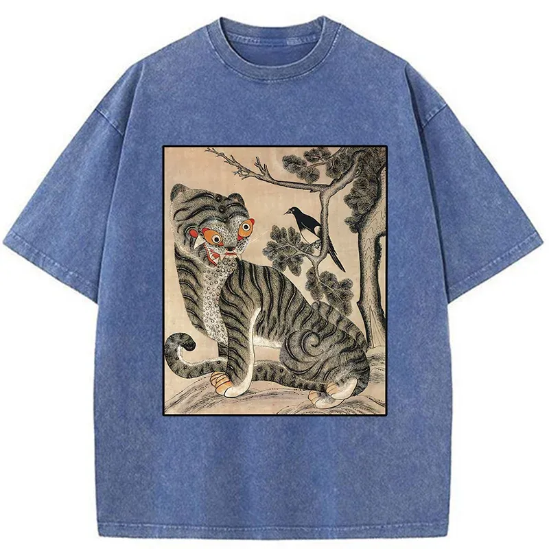 Tokyo-Tiger Tiger And Magpie Washed T-Shirt