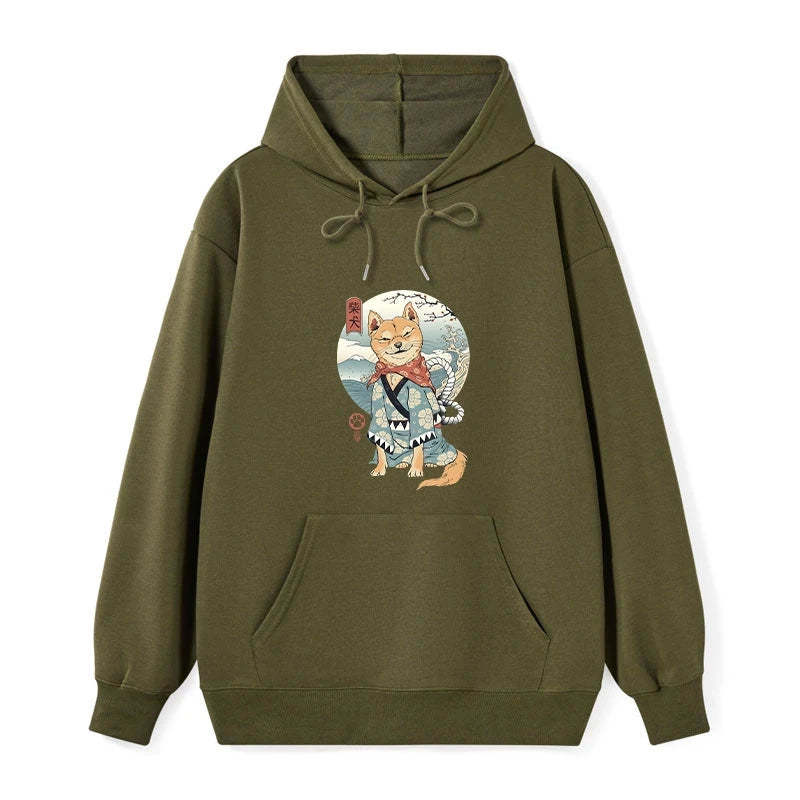 Tokyo-Tiger Samurai Shiba Dog Japanese Classic Hoodie