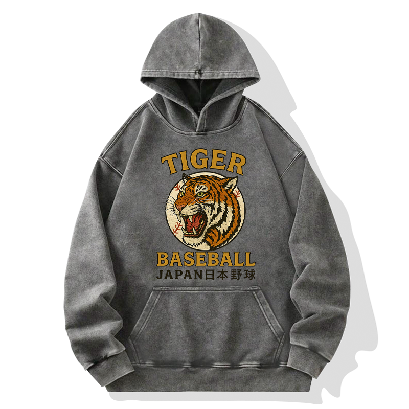 Tokyo-Tiger Osaka Japan Baseball Team Washed Hoodie