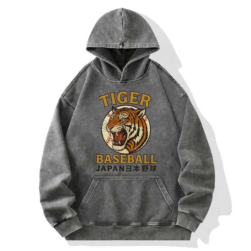 Tokyo-Tiger Osaka Japan Baseball Team Washed Hoodie