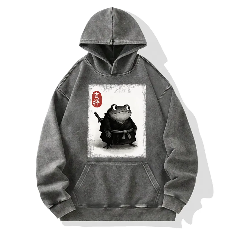Tokyo-Tiger Blade of the Frog: A Samurai's Tale Washed Hoodie