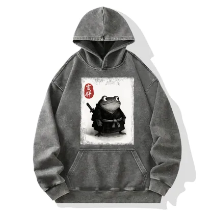 Tokyo-Tiger Blade of the Frog: A Samurai's Tale Washed Hoodie