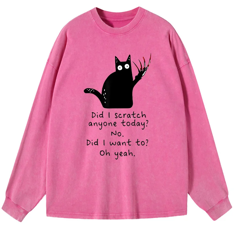 Tokyo-Tiger Cats With Sharp Claws Washed Long Sleeve T-Shirt