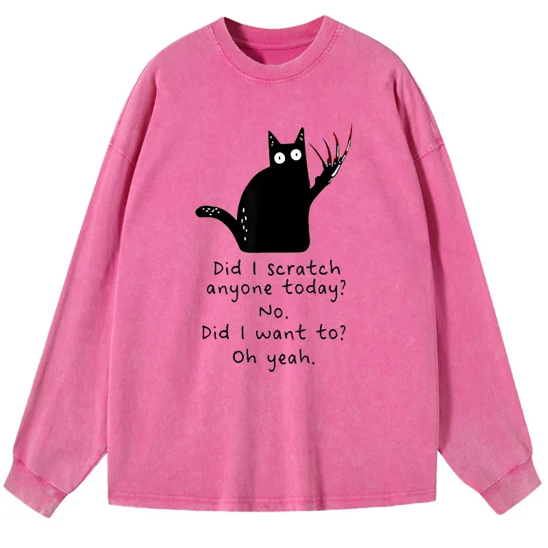 Tokyo-Tiger Cats With Sharp Claws Washed Long Sleeve T-Shirt