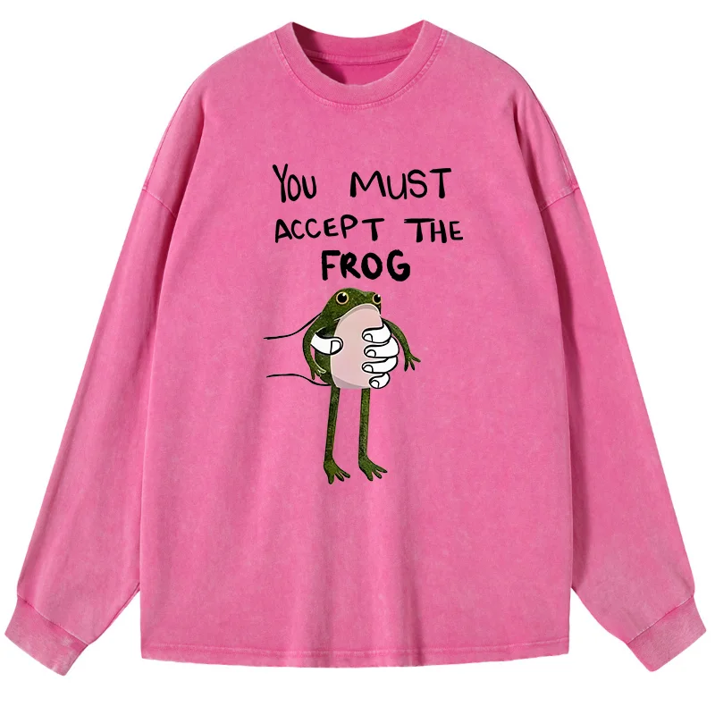 Tokyo-Tiger Accept This Frog Washed Long Sleeve T-Shirt