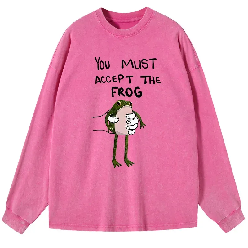 Tokyo-Tiger Accept This Frog Washed Long Sleeve T-Shirt