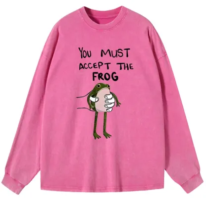 Tokyo-Tiger Accept This Frog Washed Long Sleeve T-Shirt