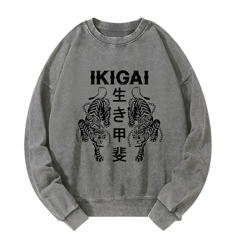 Tokyo-Tiger Japanese Chain Tiger Washed Sweatshirt