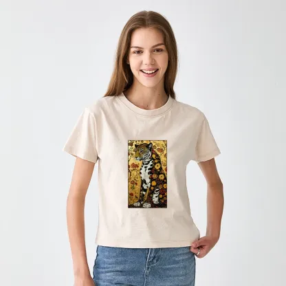 Tokyo-Tiger Magnificent Leopard Women's Washed T-shirt