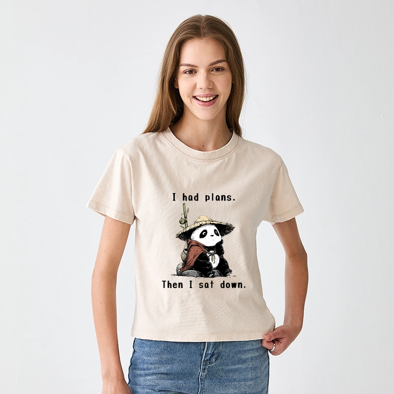 Tokyo-Tiger The Maybe Later Panda Women's Washed T-shirt