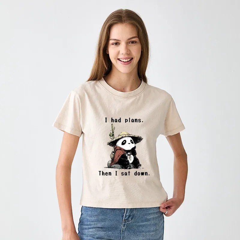 Tokyo-Tiger The Maybe Later Panda Women's Washed T-shirt