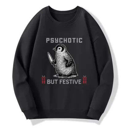 Tokyo-Tiger Overstimulated but Festive Christmas Classic Sweatshirt